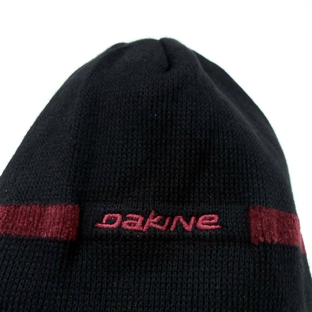 Vtg Dakine Reversible Fair Isle Beanie Cap Ski Hat Toque Knit Red Black Winter - Picture 6 of 7